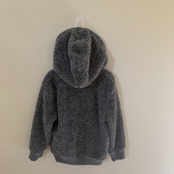 Tucker + Tate Fuzzy Fleece Hoodie Gray, Size 2 - Picture 5 of 5